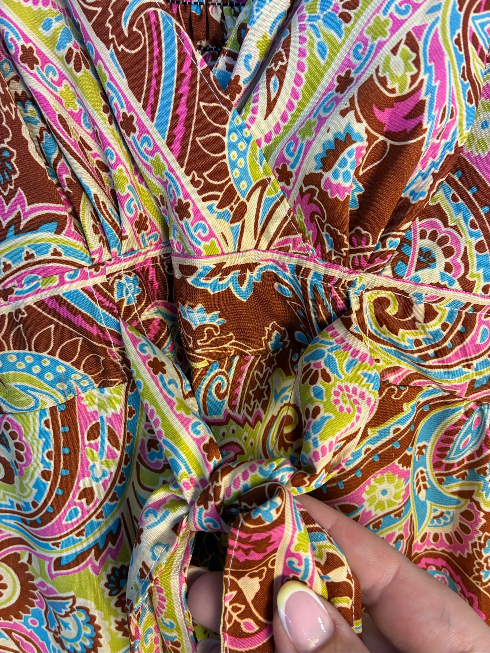 Vestido largo de seda con motivos paisley / cachemira estilo boho chic - Nuevo con etiqueta xs/s/m – photo 2